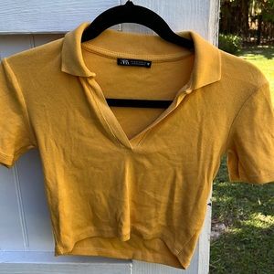 Zara ribbed cotton crop top. Women size small